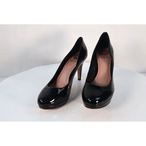 Vince Camuto Black Patent Leather High Heel platform women's Shoes Size 9 1/2